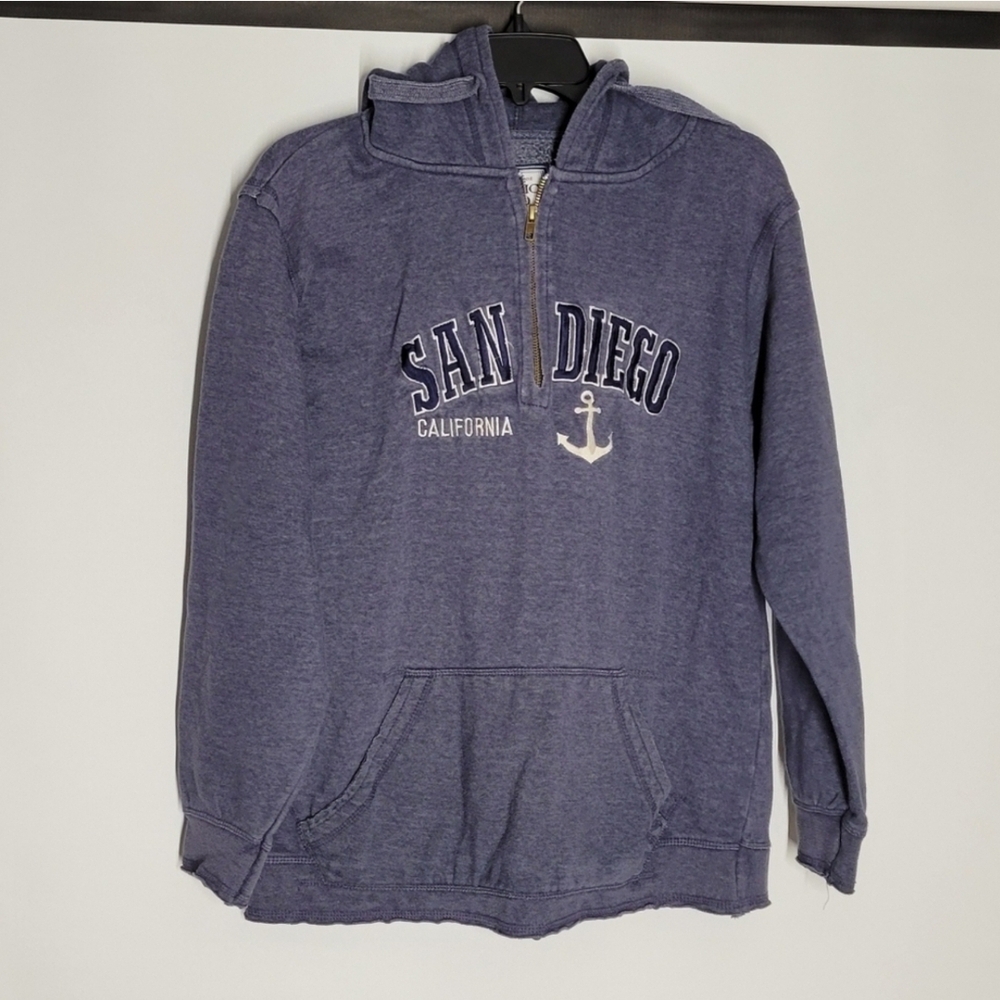 Blue Pacific & Co San Diego, California Hoodie with Anchor Design